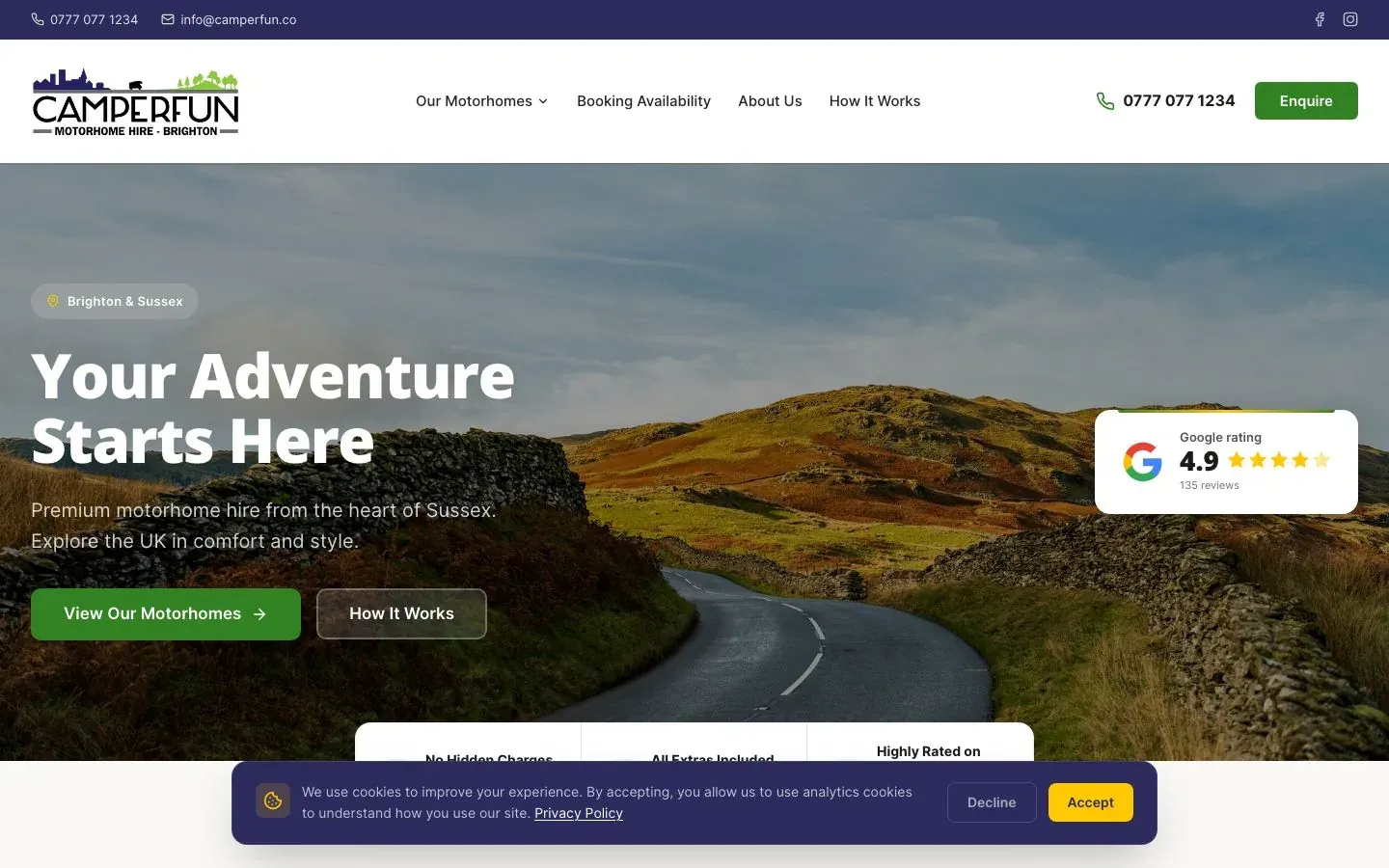 CamperFun website screenshot